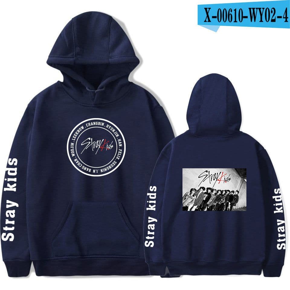 image-2019 new Korean men's combination stray kids Korean hooded sweater men and women support customization