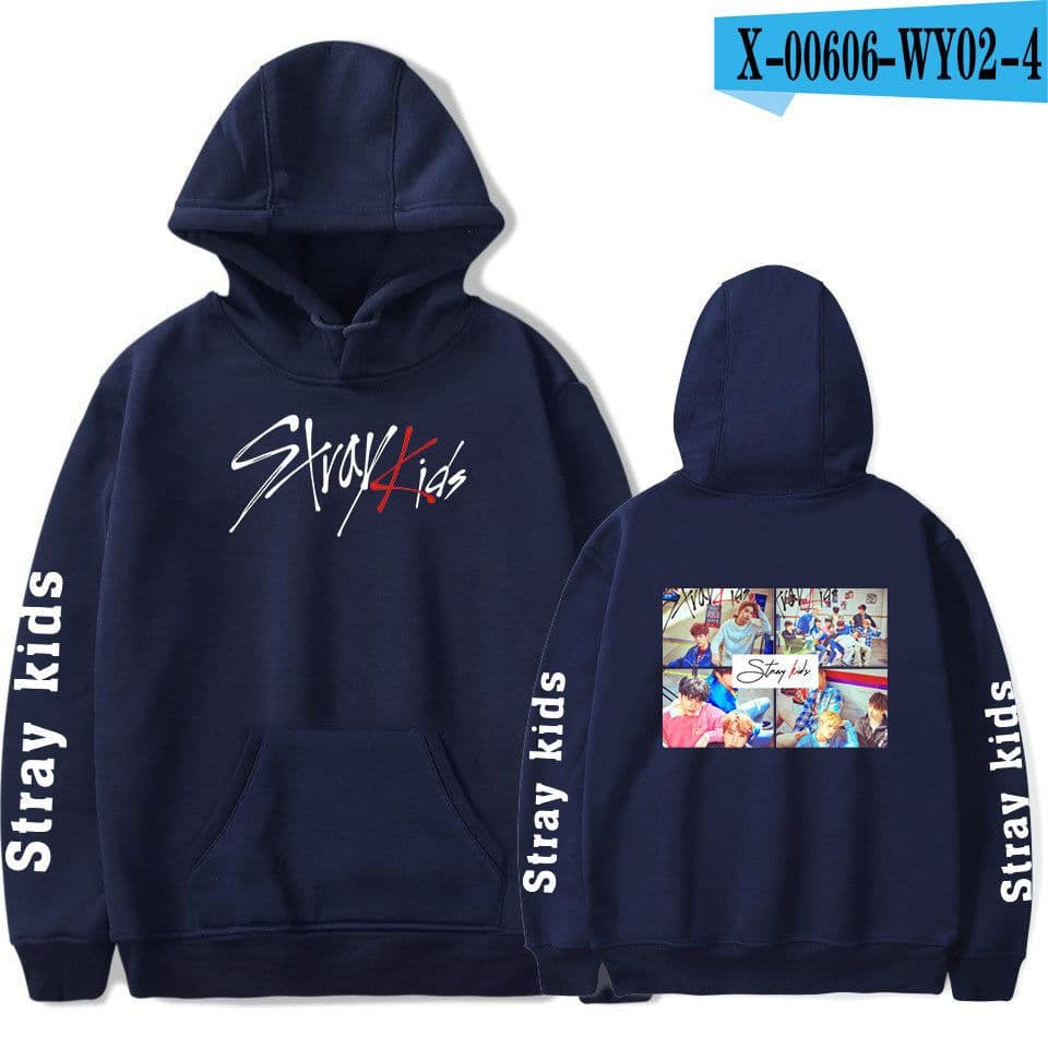 image-2019 new Korean men's combination stray kids Korean hooded sweater men and women support customization