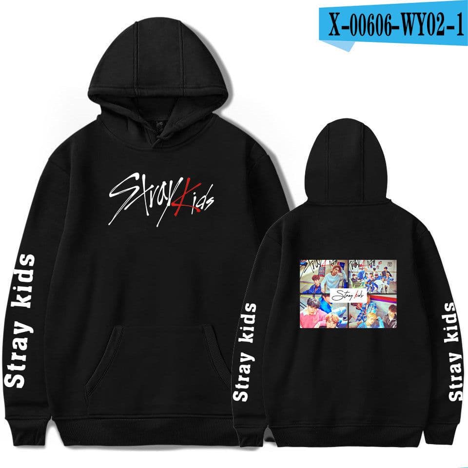 image-2019 new Korean men's combination stray kids Korean hooded sweater men and women support customization