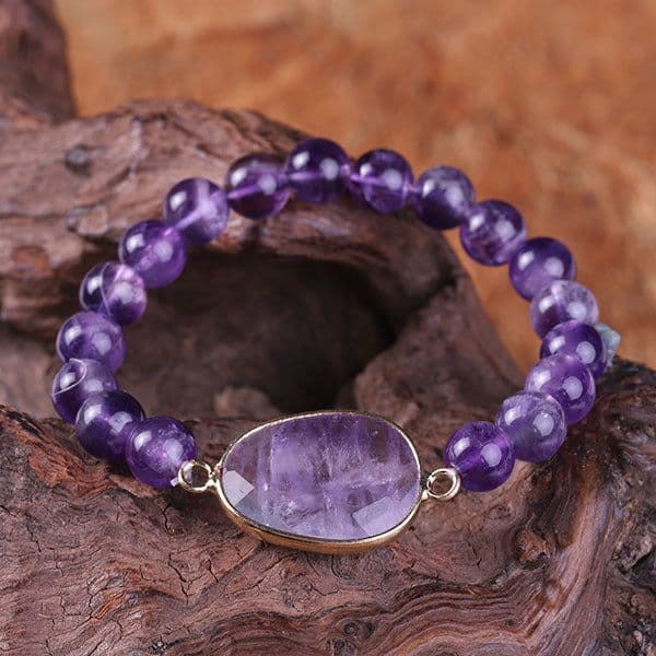 image-High-end women's bracelet natural glitter stone labradorite elastic bracelet jewelry wholesale and retail