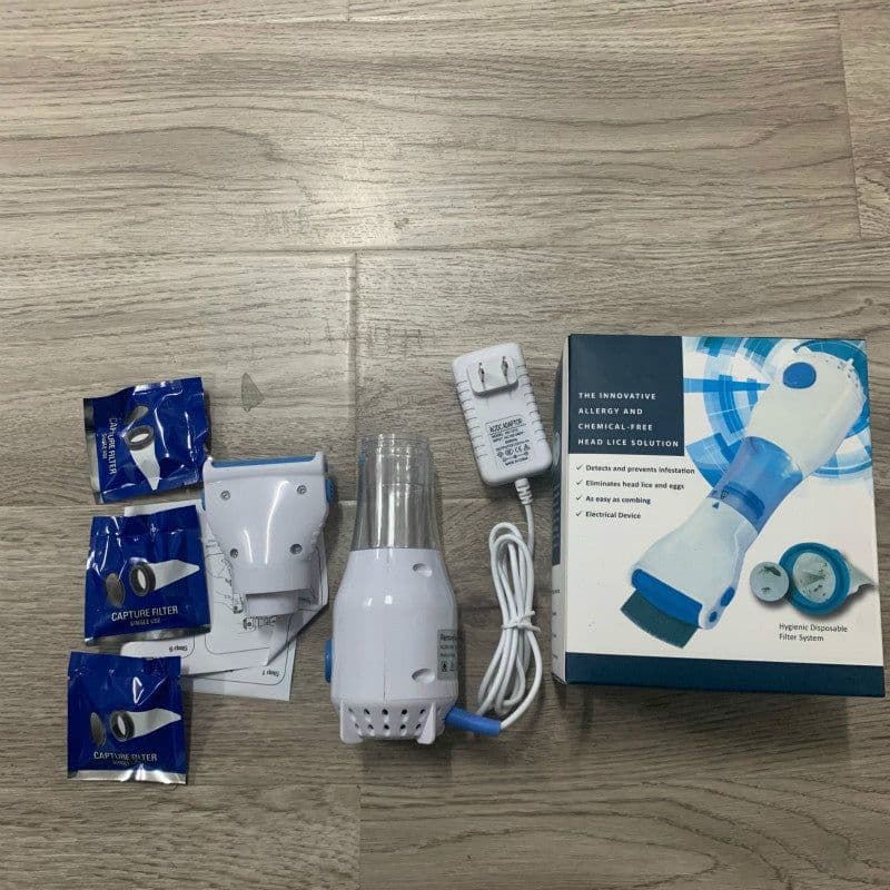 image-New electric lice remover, flea cleaning brush, lice removal comb, pet dog lice catch