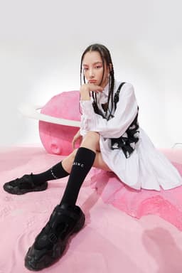 image-Solid Bows Front Casual Dress Women Fake 2 Pieces Sets,Spring ELF