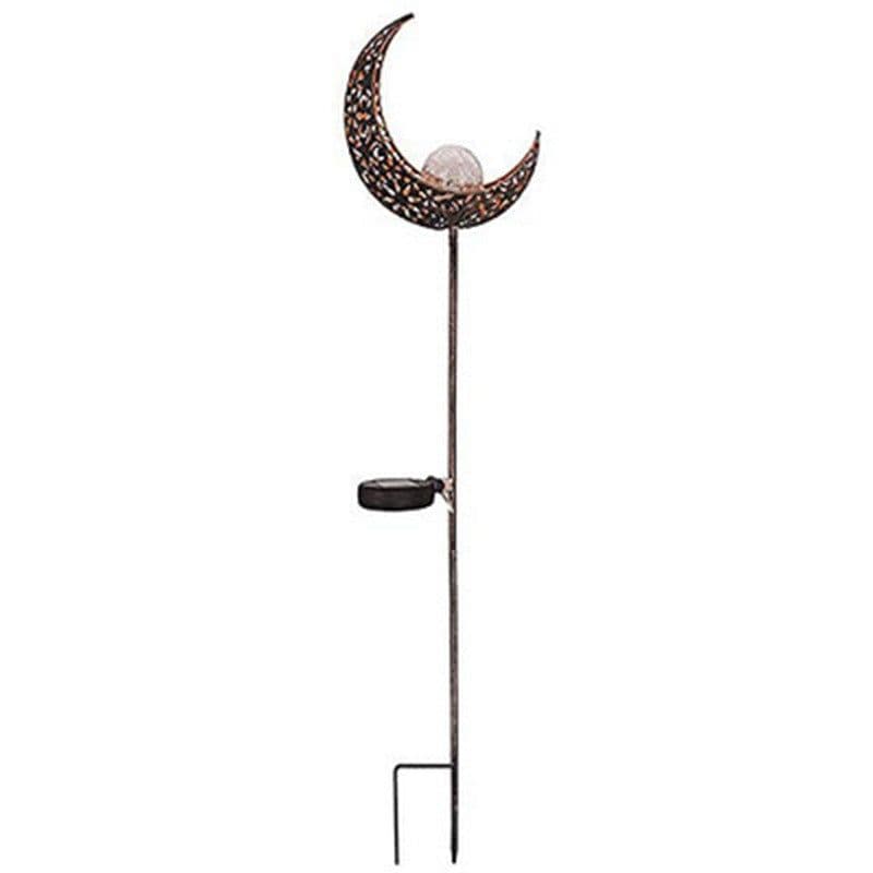 image-Amazon cross-border garden lights solar lights led lawn lights wrought iron moon sun flame lights outdoor pole