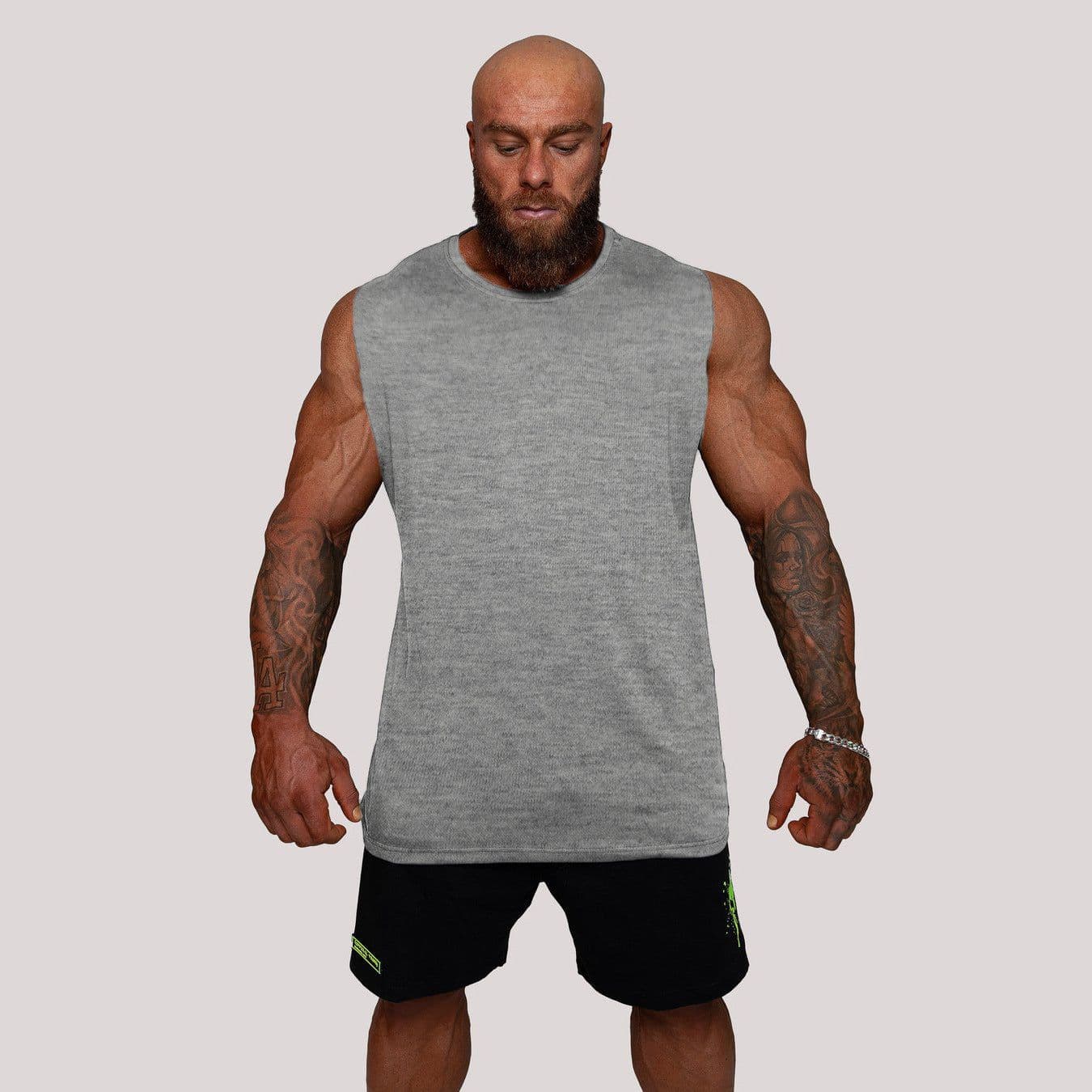 image-2021 cross-border spring and summer new muscle fitness brothers outdoor running vest gym sports sleeveless shirt men