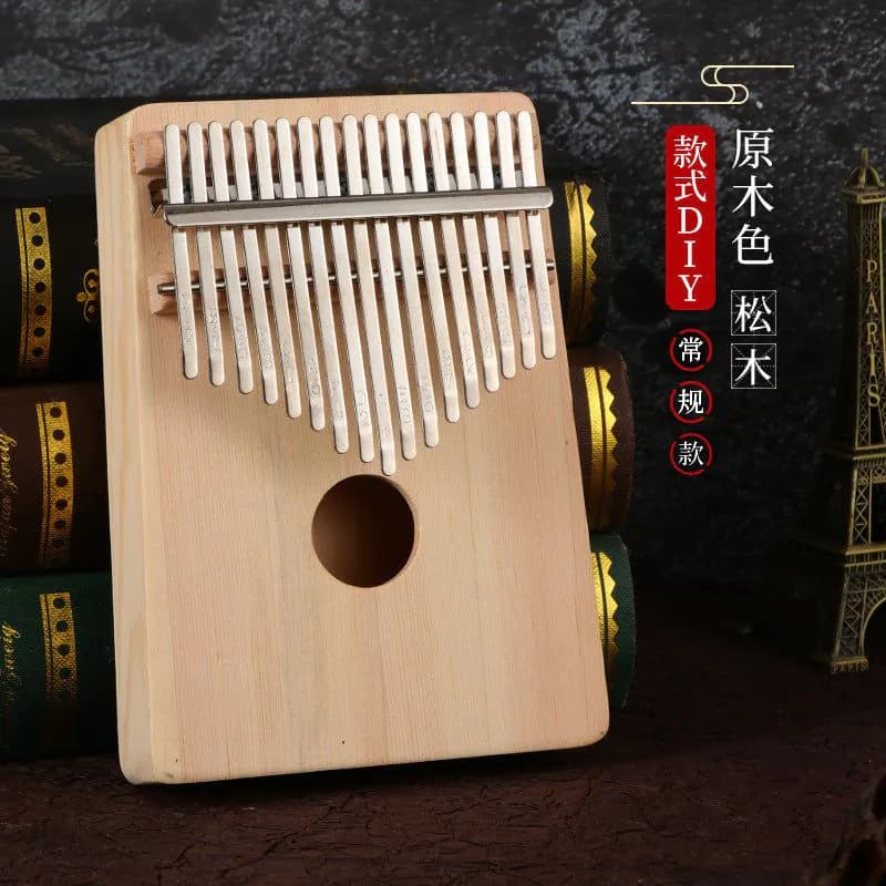 image-Thumb piano 17-tone Kalimba kalimba Acacia 21-tone Kalimba finger piano Two-finger piano instrument