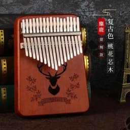 image-Thumb piano 17-tone Kalimba kalimba Acacia 21-tone Kalimba finger piano Two-finger piano instrument