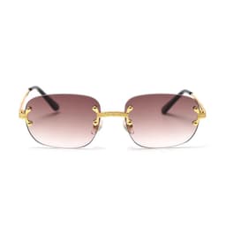 image-Cross-border European and American square sunglasses trimmed rimless tide big frame sunglasses ladies sunscreen street fashion catwalk sunglasses