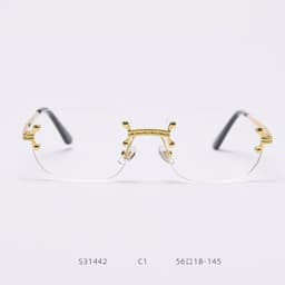 image-Cross-border European and American square sunglasses trimmed rimless tide big frame sunglasses ladies sunscreen street fashion catwalk sunglasses