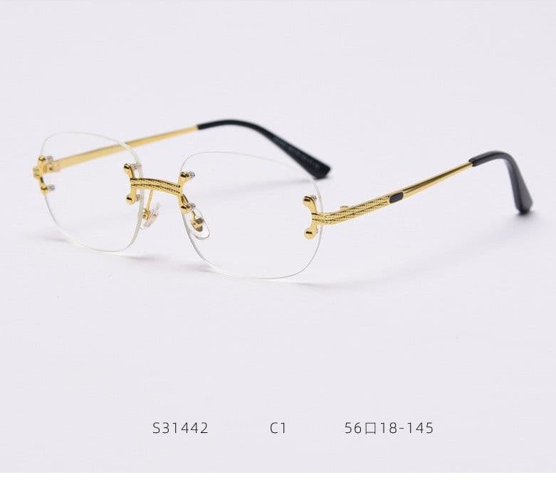 image-Cross-border European and American square sunglasses trimmed rimless tide big frame sunglasses ladies sunscreen street fashion catwalk sunglasses