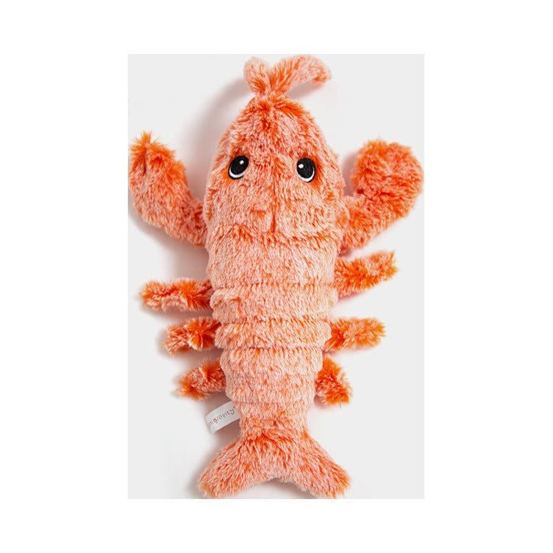 image-Jumping lobster cat toy, funny cat stick, bite resistant, cat molars, anti-boring artifact, pet plush simulation electric toy