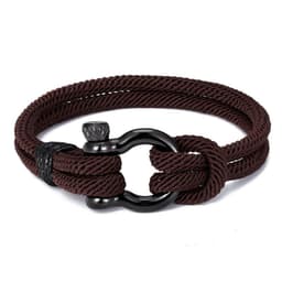 image-AliExpress foreign trade European and American Bracelet Men's Braided Titanium Steel Bracelet Horseshoe Buckle Stainless Steel Jewelry Bracelet