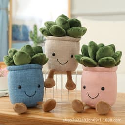 image-Cute simulation small flower doll decoration living room tulip bouquet plush toy doll doll succulent potted plant