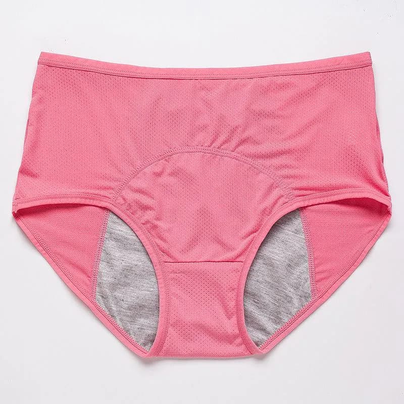 image-200-300 kg mesh breathable before and after leakage prevention menstrual period triangle physiological underwear mid-high waist plus fat plus size women