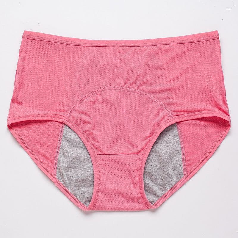 image-200-300 kg mesh breathable before and after leakage prevention menstrual period triangle physiological underwear mid-high waist plus fat plus size women