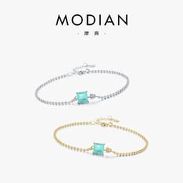 image-s925 sterling silver light luxury imitation Paraiba tourmaline bead bracelet for women European and American ins fashion versatile hand jewelry wholesale