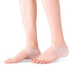 image-Invisible inner heightening pad insole transparent bionic silicone gel heightening socks shock absorption thickening heel pad cover wholesale