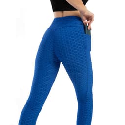 image-Cross-border 2021 foreign trade fashion pocket bubble yoga pants women high elasticity hip-lifting slim body sweat-absorbent leggings women