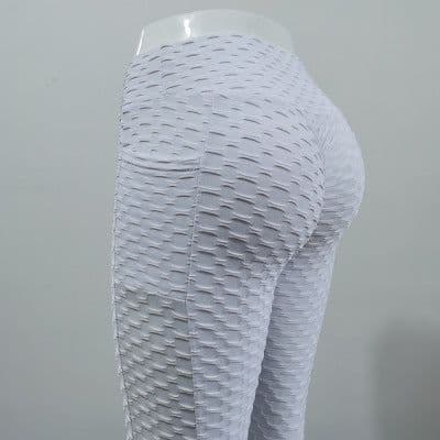 image-Cross-border 2021 foreign trade fashion pocket bubble yoga pants women high elasticity hip-lifting slim body sweat-absorbent leggings women
