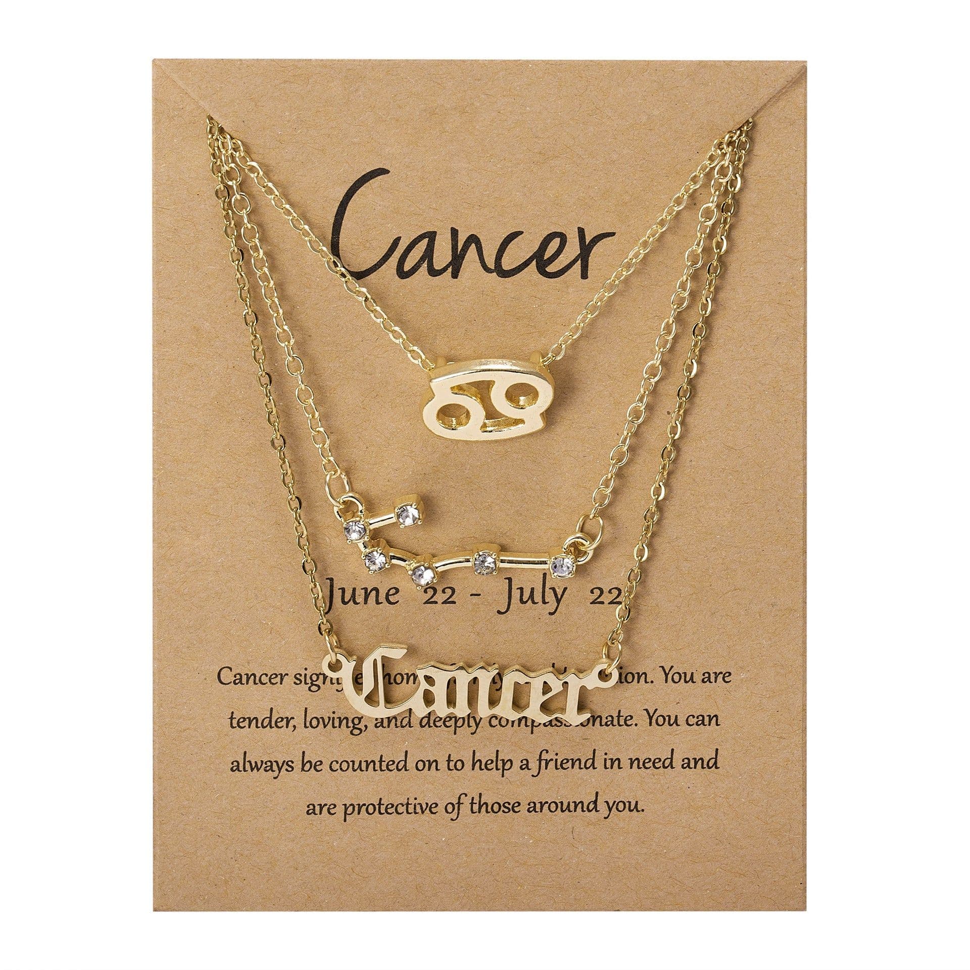 image-Cross-border hot sale 3-piece symbol starry sky ancient English alphabet twelve constellation necklace three-piece set wholesale