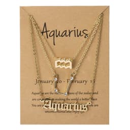 image-Cross-border hot sale 3-piece symbol starry sky ancient English alphabet twelve constellation necklace three-piece set wholesale