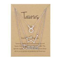 image-Cross-border hot sale 3-piece symbol starry sky ancient English alphabet twelve constellation necklace three-piece set wholesale