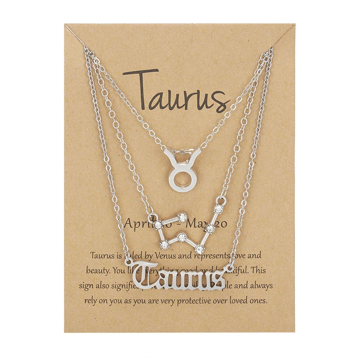 image-Cross-border hot sale 3-piece symbol starry sky ancient English alphabet twelve constellation necklace three-piece set wholesale