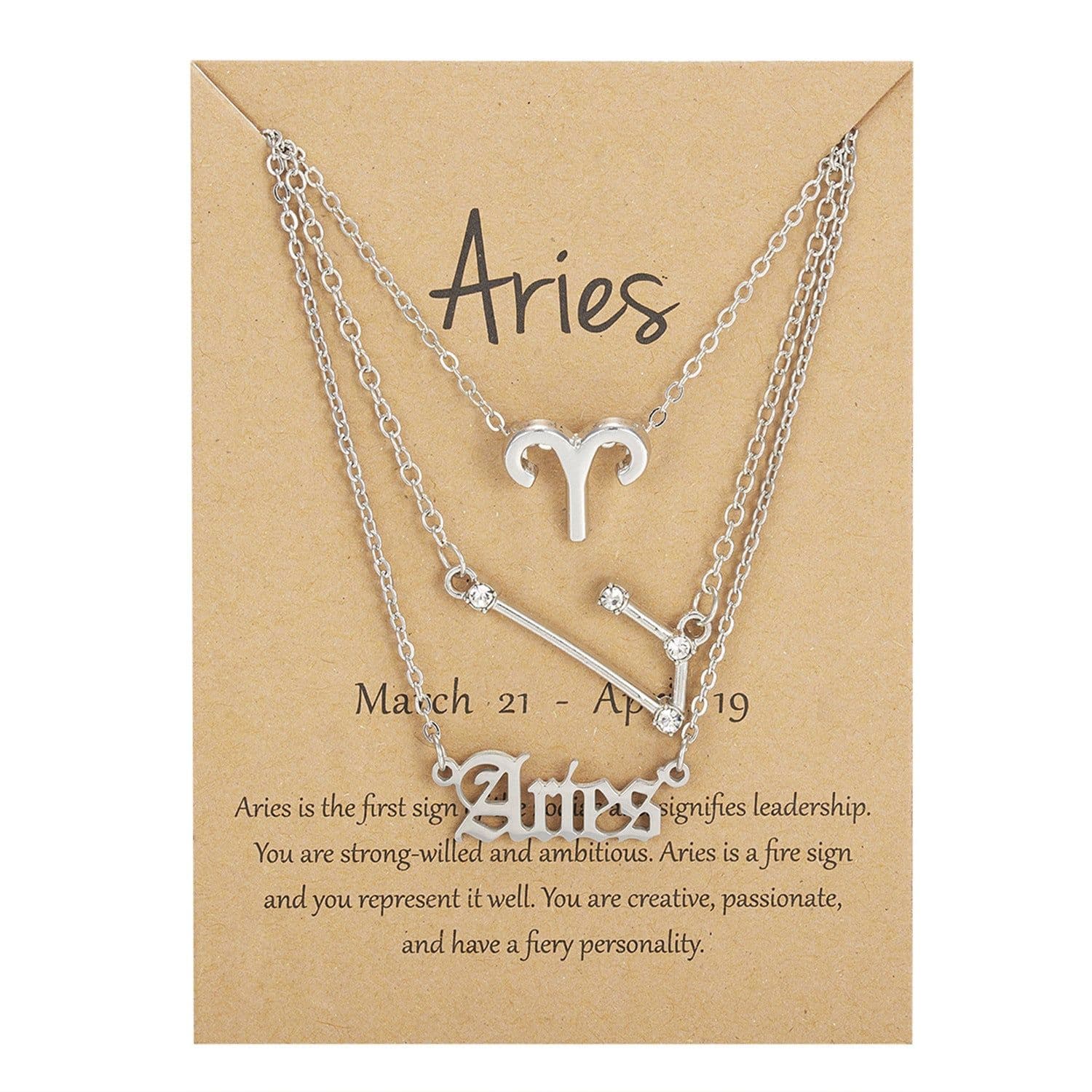 image-Cross-border hot sale 3-piece symbol starry sky ancient English alphabet twelve constellation necklace three-piece set wholesale