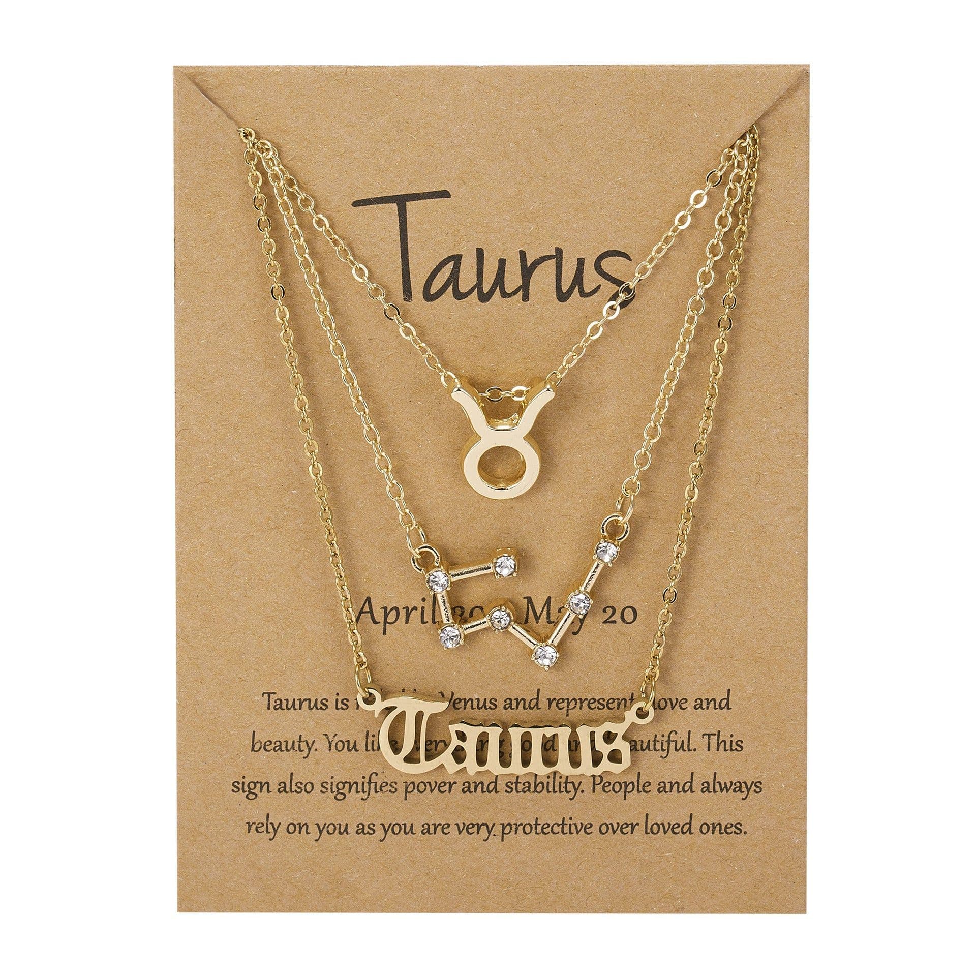 image-Cross-border hot sale 3-piece symbol starry sky ancient English alphabet twelve constellation necklace three-piece set wholesale