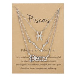 image-Cross-border hot sale 3-piece symbol starry sky ancient English alphabet twelve constellation necklace three-piece set wholesale