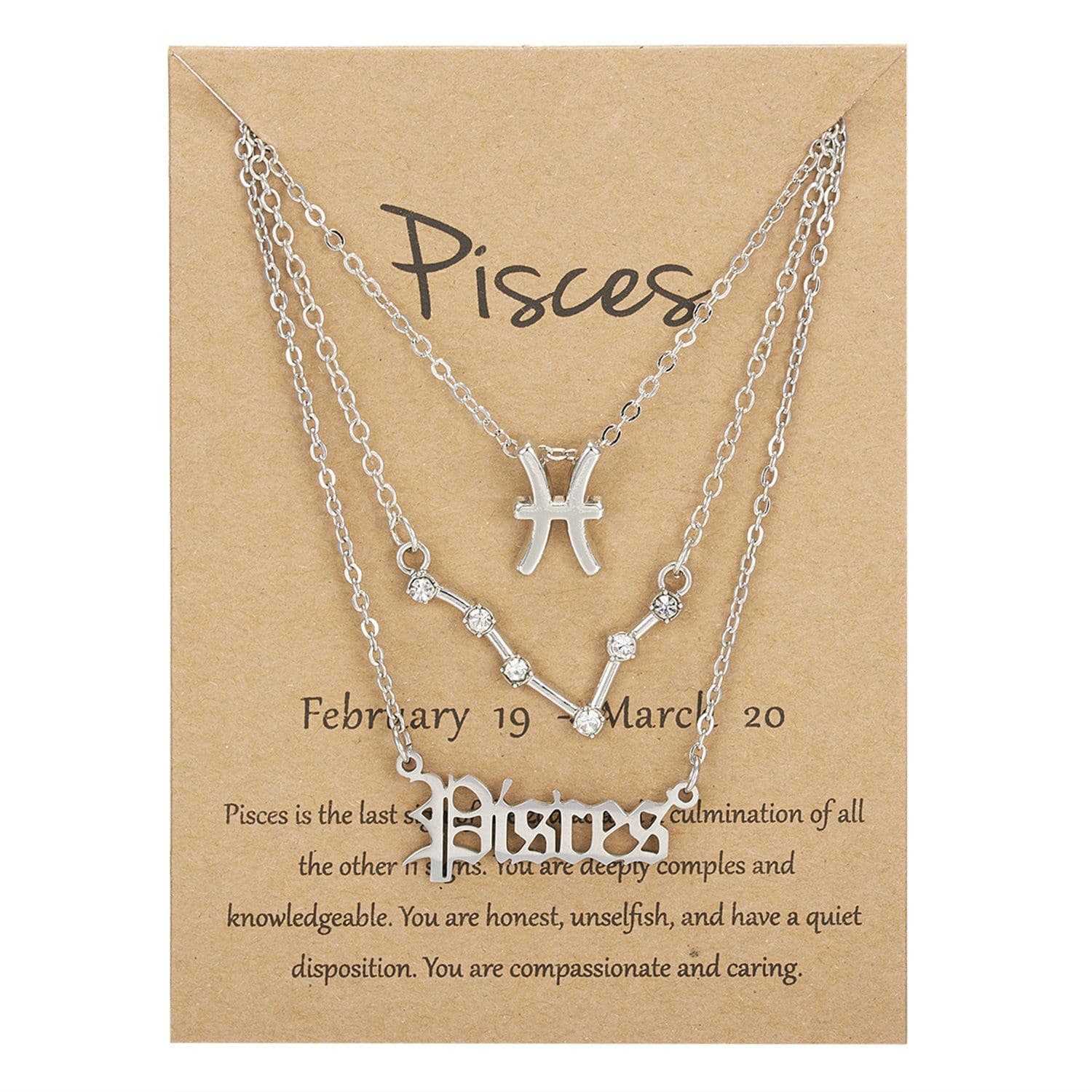 image-Cross-border hot sale 3-piece symbol starry sky ancient English alphabet twelve constellation necklace three-piece set wholesale