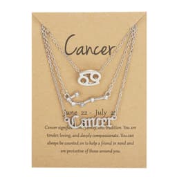 image-Cross-border hot sale 3-piece symbol starry sky ancient English alphabet twelve constellation necklace three-piece set wholesale