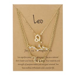 image-Cross-border hot sale 3-piece symbol starry sky ancient English alphabet twelve constellation necklace three-piece set wholesale