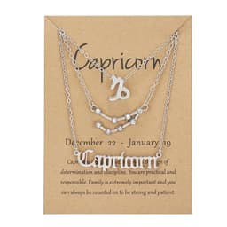 image-Cross-border hot sale 3-piece symbol starry sky ancient English alphabet twelve constellation necklace three-piece set wholesale