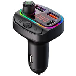 image-Car mp3 bluetooth player C14/C15 ambient light effect PD/QC3.0 fast charge bluetooth hands-free fm transmitter