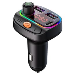 image-Car mp3 bluetooth player C14/C15 ambient light effect PD/QC3.0 fast charge bluetooth hands-free fm transmitter