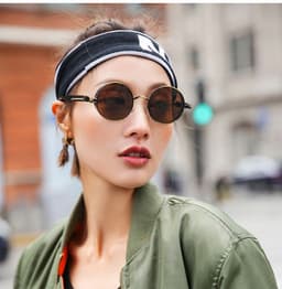image-Retro punk sunglasses European and American round personality reflective glasses sunglasses men and women 886 glasses