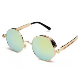 image-Retro punk sunglasses European and American round personality reflective glasses sunglasses men and women 886 glasses