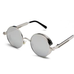 image-Retro punk sunglasses European and American round personality reflective glasses sunglasses men and women 886 glasses