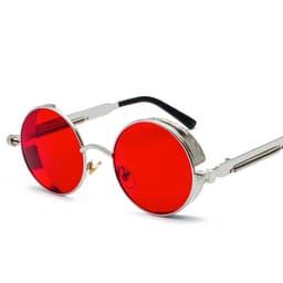 image-Retro punk sunglasses European and American round personality reflective glasses sunglasses men and women 886 glasses