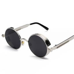 image-Retro punk sunglasses European and American round personality reflective glasses sunglasses men and women 886 glasses