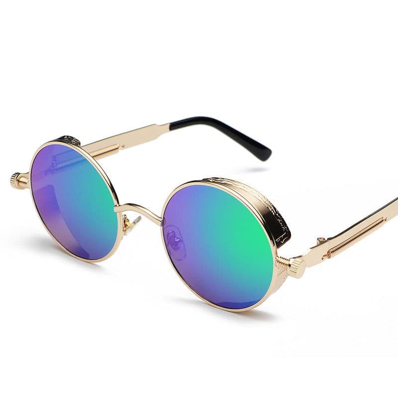 image-Retro punk sunglasses European and American round personality reflective glasses sunglasses men and women 886 glasses