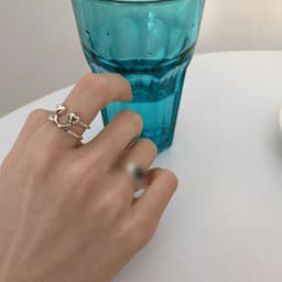 image-925 sterling silver custom Korean heart-shaped love peach heart dollar smiley face ring ring female index finger tail ring fashion trend