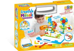 image-Electric drill screwing and inserting 3D puzzle scene DIY tool box portable box cross-border children's day gift