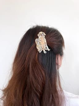 image-PAWSOME PETS NEW YORK Hand-painted Dog Breed Claw Hair Clip #1 | Eco-Friendly