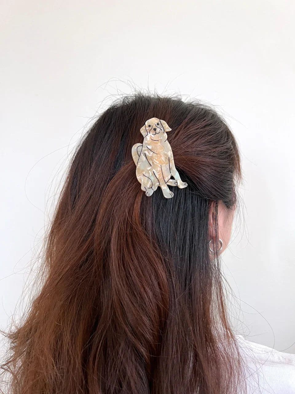 image-PAWSOME PETS NEW YORK Hand-painted Dog Breed Claw Hair Clip #1 | Eco-Friendly