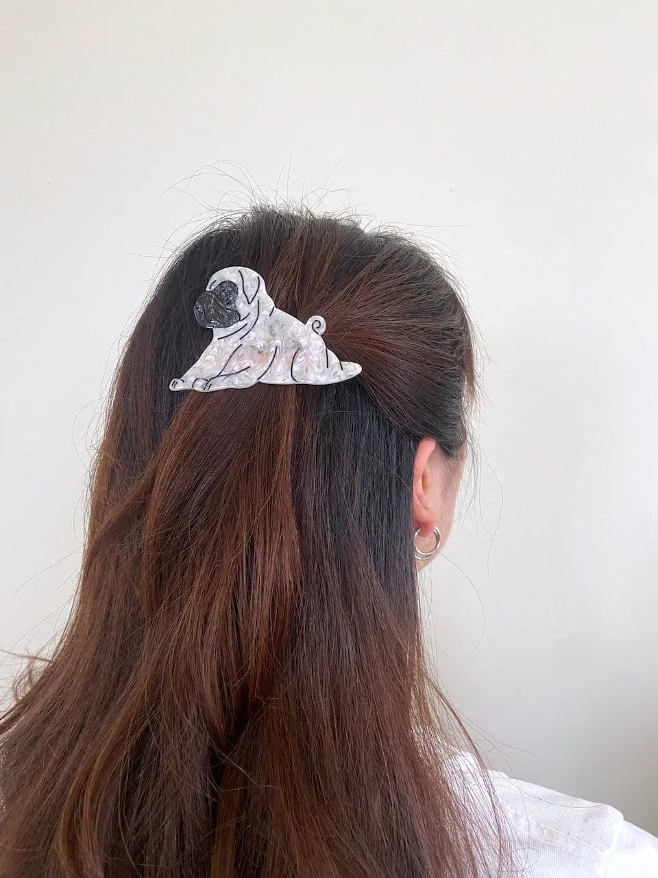 image-PAWSOME PETS NEW YORK Hand-painted Dog Breed Claw Hair Clip #1 | Eco-Friendly