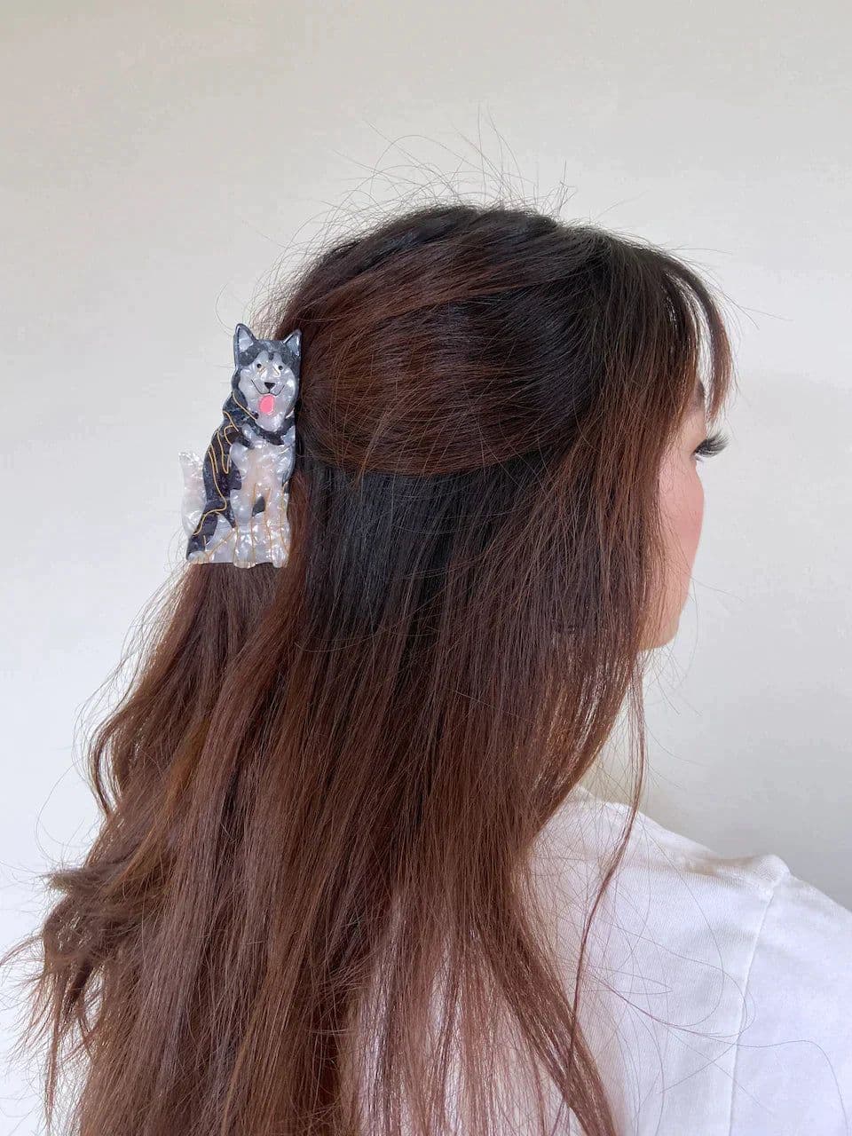 image-PAWSOME PETS NEW YORK Hand-painted Dog Breed Claw Hair Clip #3 | Eco-Friendly