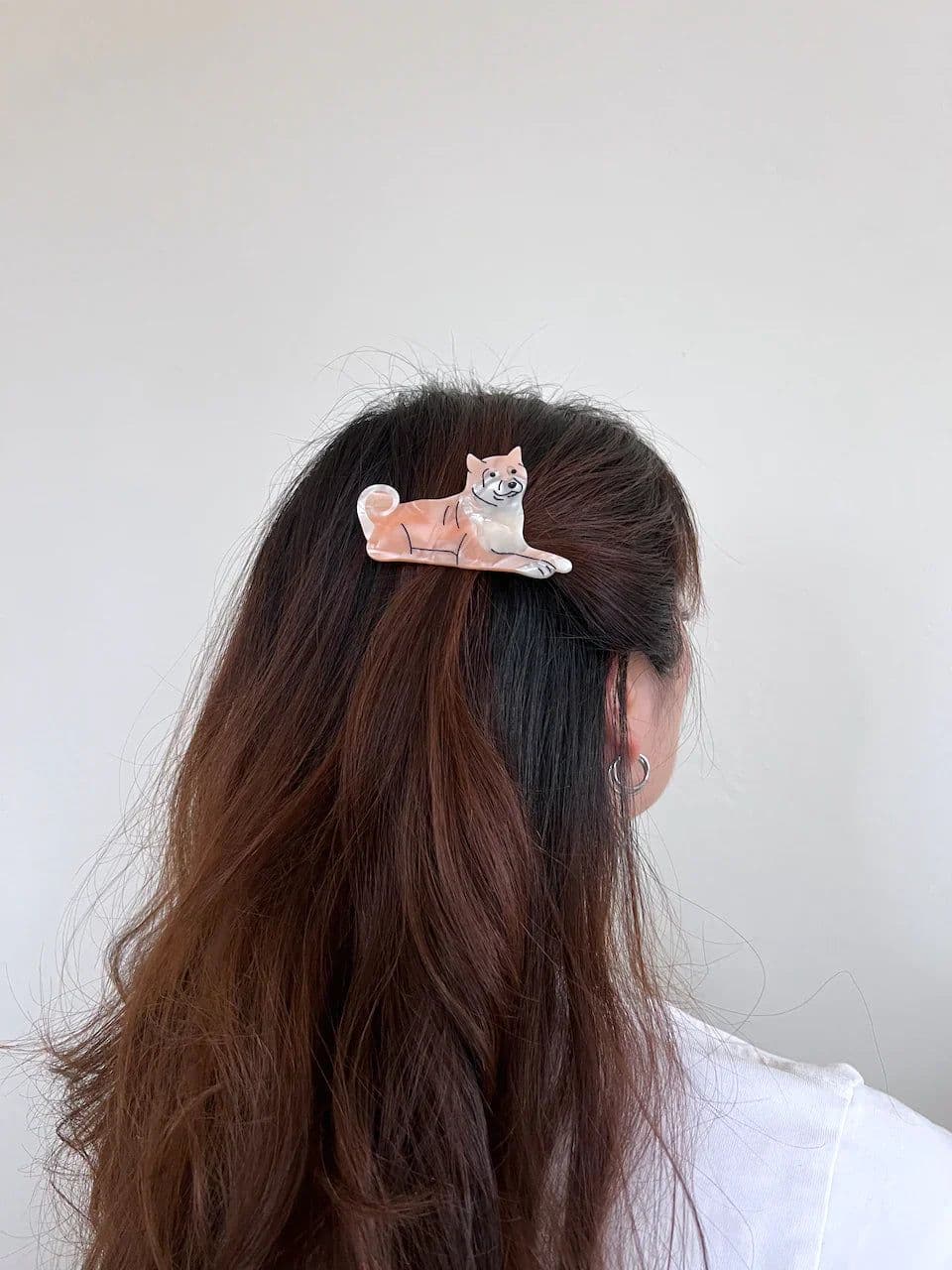 image-PAWSOME PETS NEW YORK Hand-painted Dog Breed Claw Hair Clip #10 | Eco-Friendly