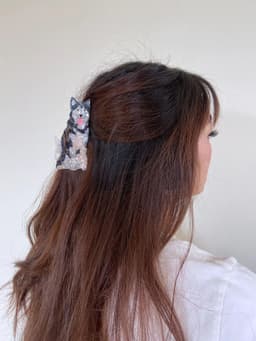 image-PAWSOME PETS NEW YORK Hand-painted Dog Breed Claw Hair Clip #13 | Eco-Friendly