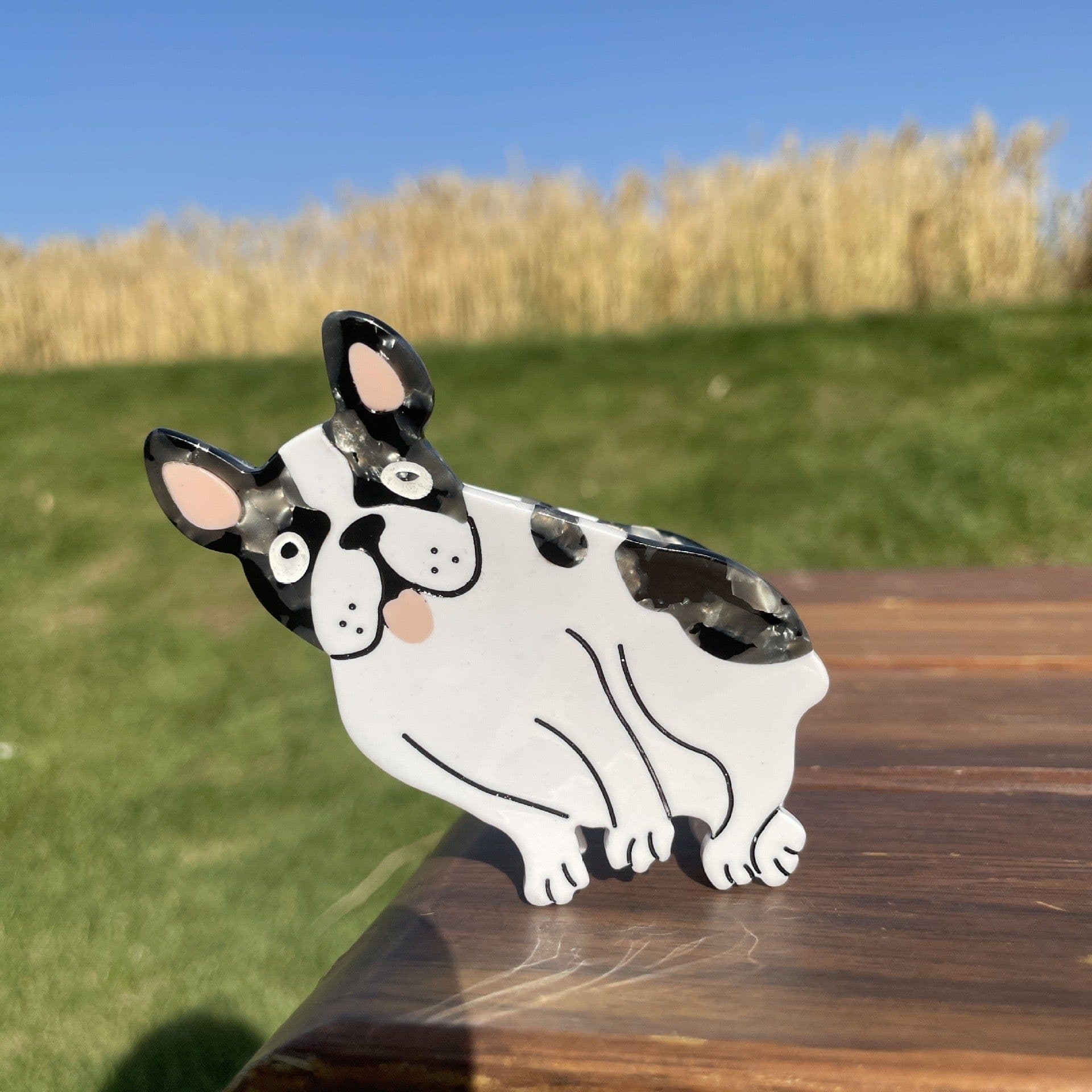 image-PAWSOME PETS NEW YORK Hand-painted Dog Breed Claw Hair Clip #15 | Eco-Friendly